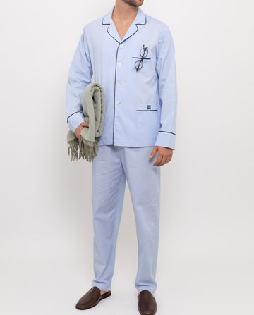 Pijama 100% Algodón en Azul Claro